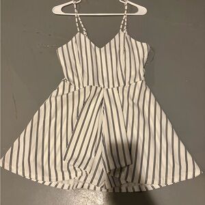 Windsor Ivory and Black Striped Romper